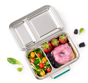 Lekkabox DUO nerezový box se 2 odděleními - petrolejová