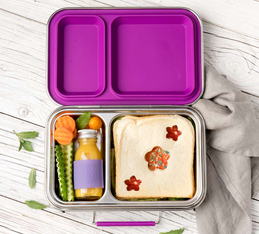 Lekkabox DUO nerezový box se 2 odděleními - lesní ovoce