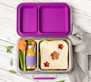 Lekkabox DUO nerezový box se 2 odděleními - lesní ovoce