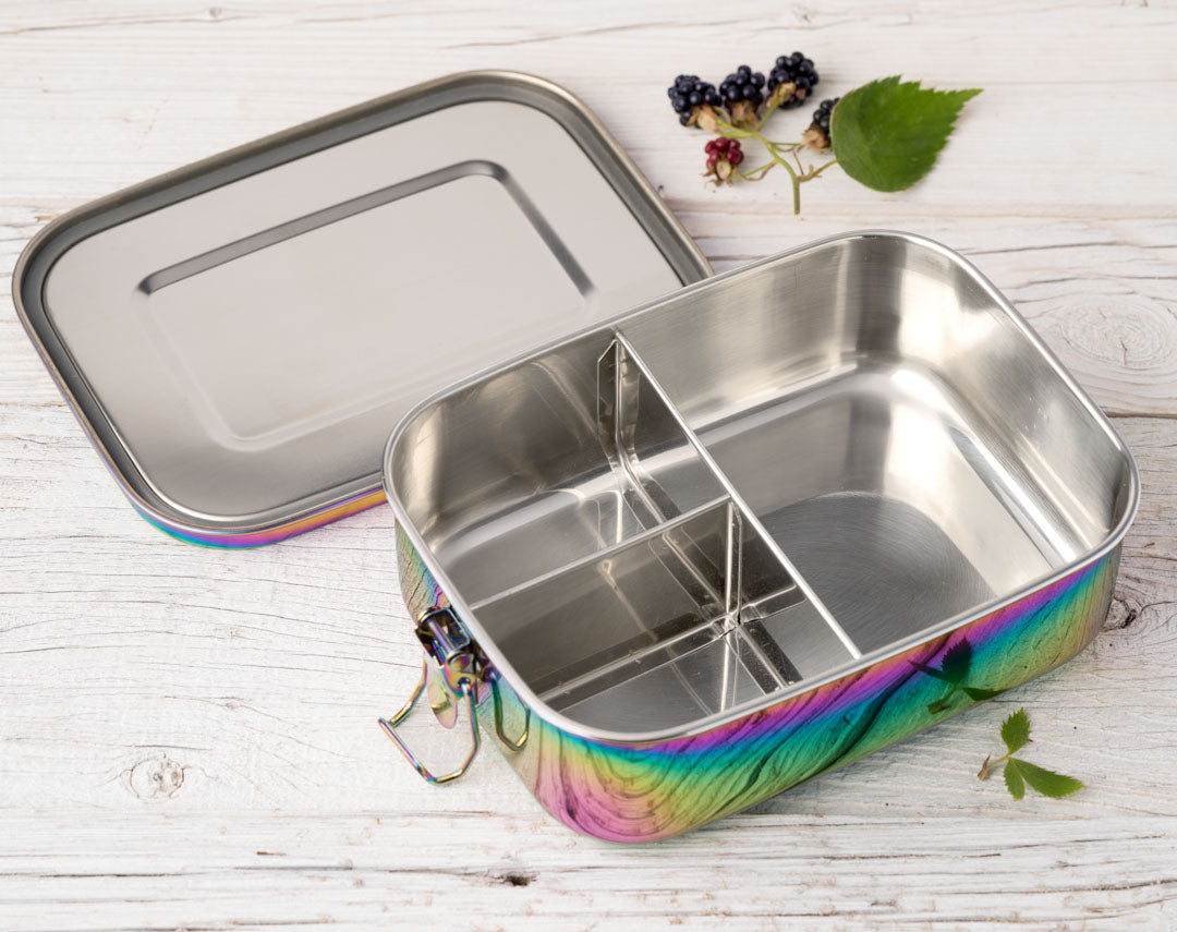 Lekkabox SAFE 1000ml se třemi odděleními - duhový