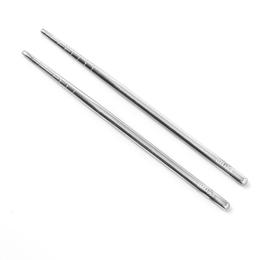 Lekkabox Stix - mini nerezové hůlky - stříbrné
