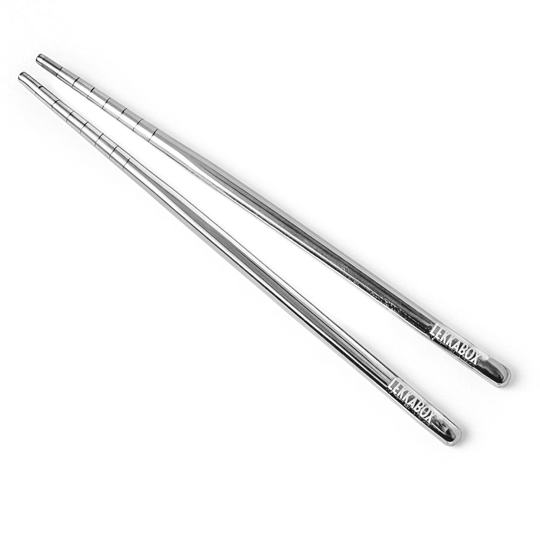 Lekkabox Stix - mini nerezové hůlky - stříbrné
