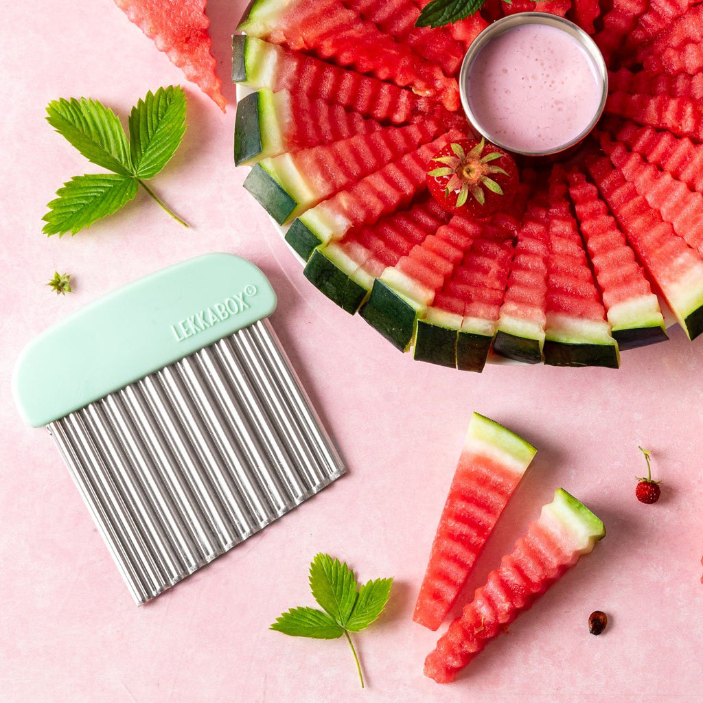 LEKKABOX® Vlnkový kráječ – stříbrný