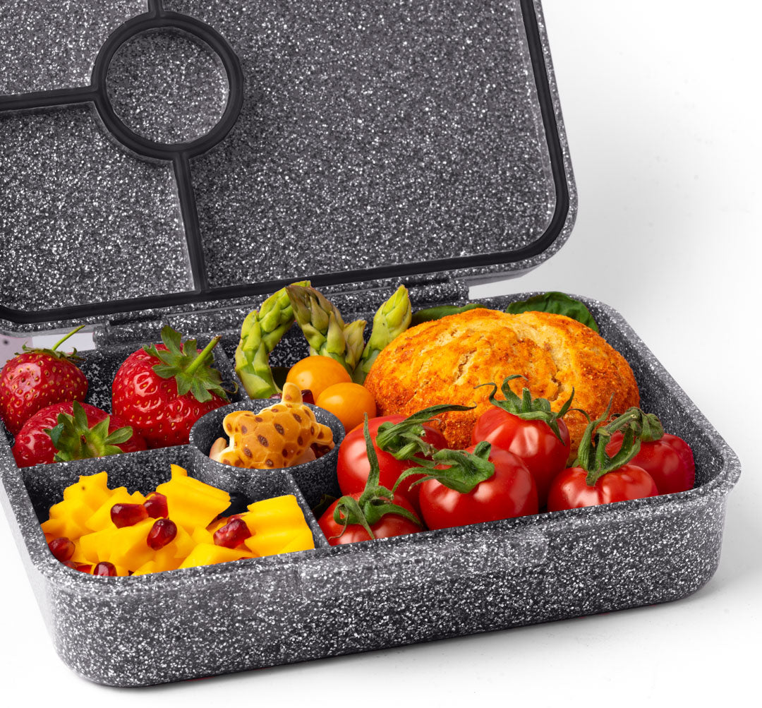 Lekkabox Glamour se 4 odděleními - černý se třpytkami