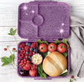 Lekkabox Glamour se 4 odděleními - fialový se třpytkami
