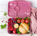 Lekkabox Glamour se 4 odděleními - růžový se třpytkami