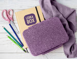 Načíst obrázek do prohlížeče Galerie, Lekkabox Glamour se 4 odděleními - fialový se třpytkami
