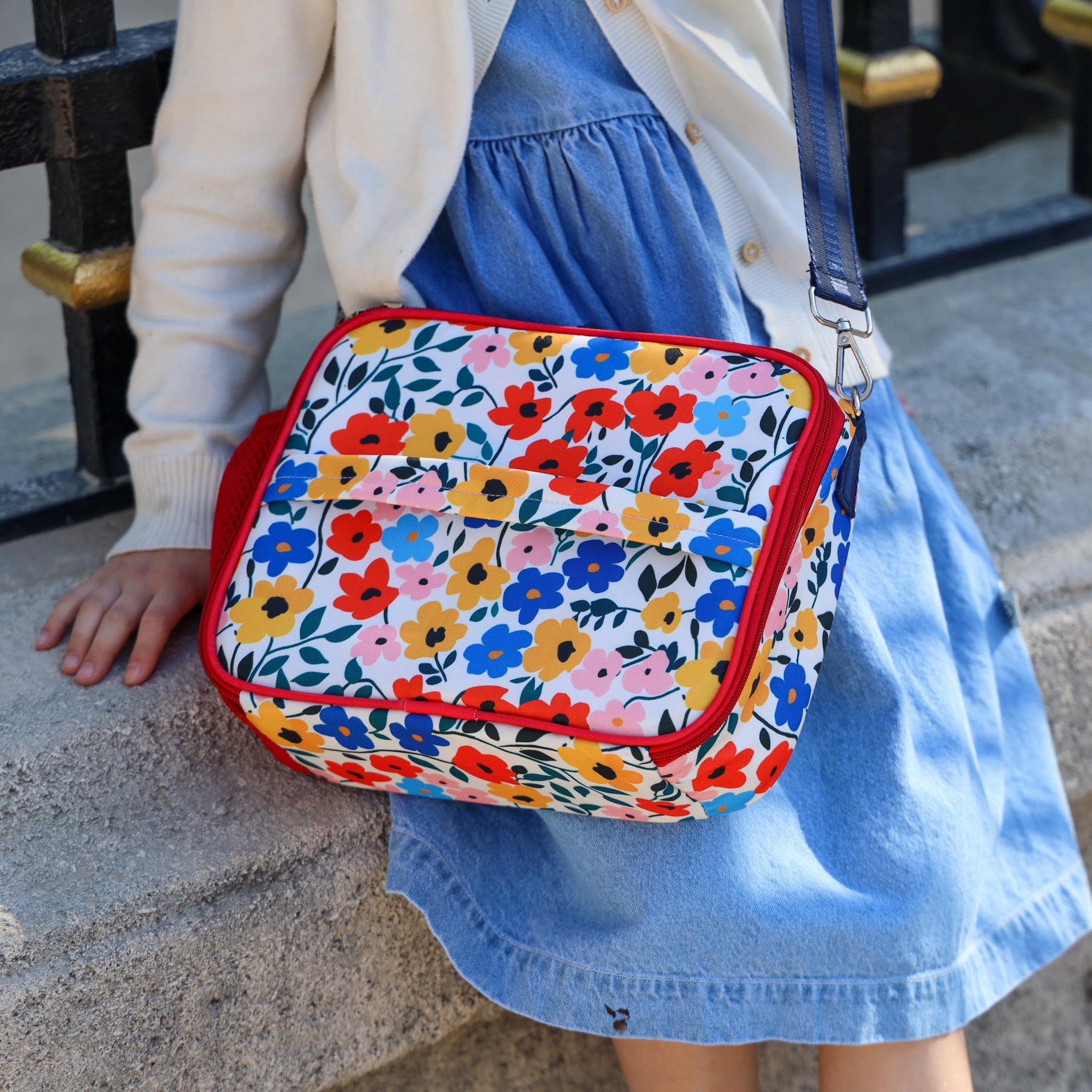 Yumbox termo izolační taštička na lunchbox s popruhem - Makové kvítky