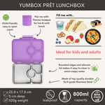 Načíst obrázek do prohlížeče Galerie, Yumbox Prêt nerez 4 oddělení - levandulova fialová
