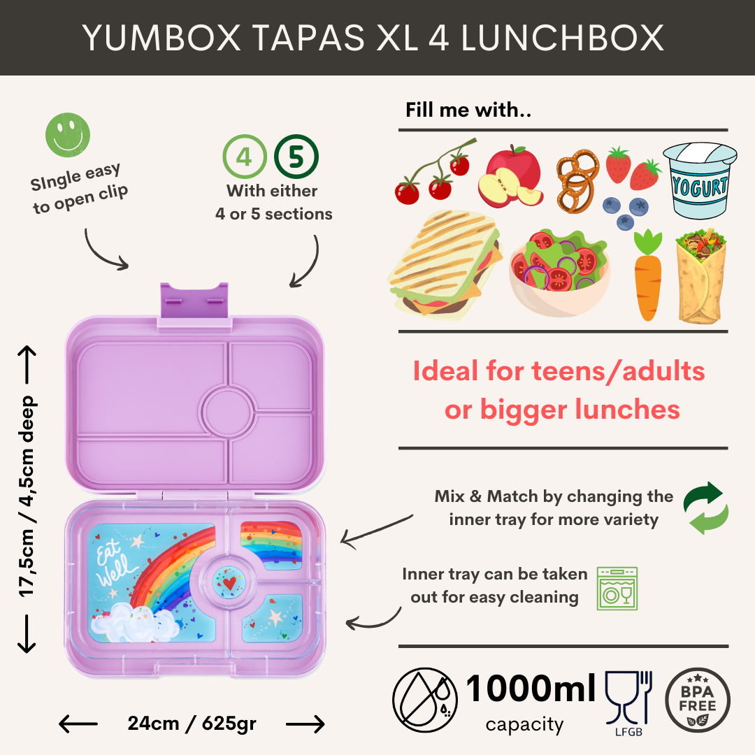 Yumbox Tapas XL 4 oddělení sevillská fialová