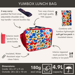 Načíst obrázek do prohlížeče Galerie, Yumbox termo izolační taštička na lunchbox s popruhem - Makové kvítky
