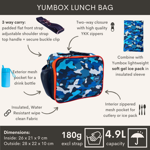 Yumbox termo izolační taštička na lunchbox s popruhem - Kamufláž