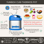 Načíst obrázek do prohlížeče Galerie, Yumbox Cubi 295ml termoska na jídlo Surf Blue
