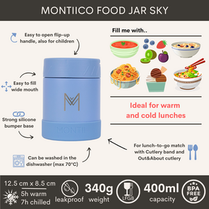 MontiiCo termoska na jídlo 400ml Nebe
