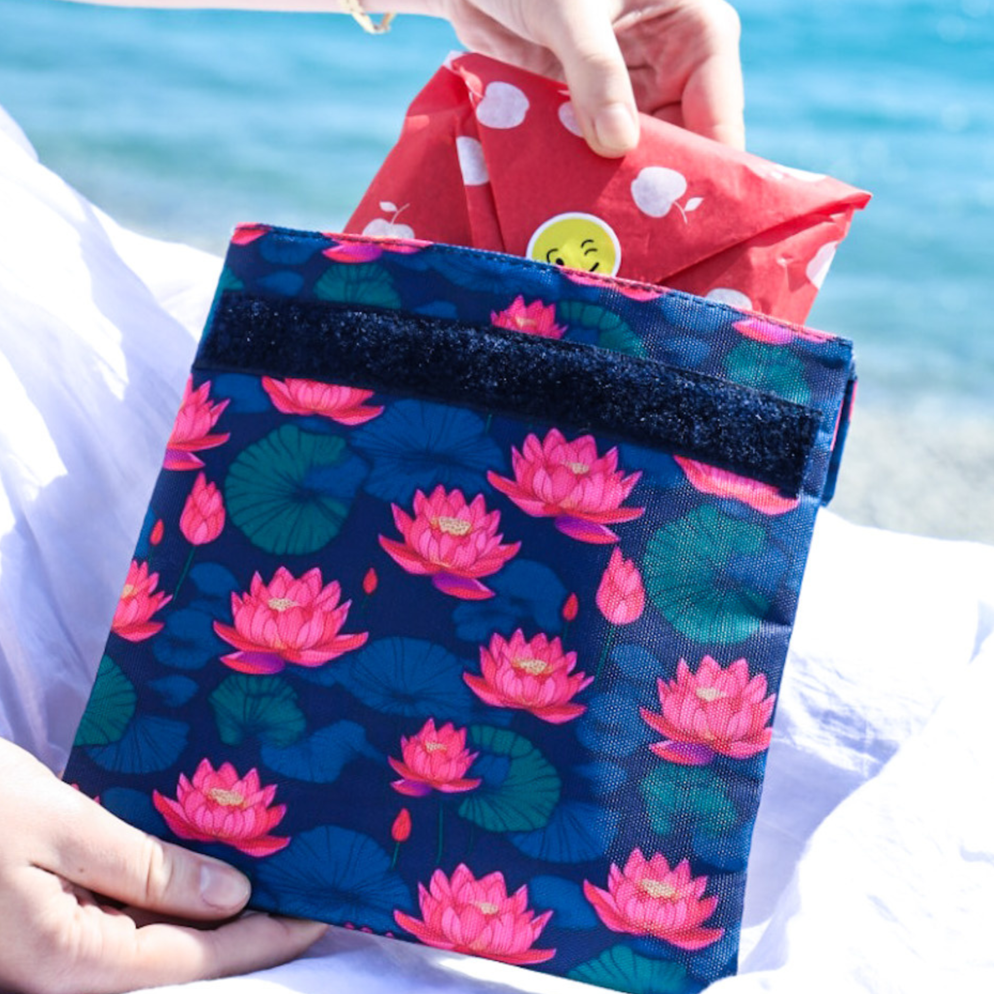 Yumbox POCHETTE - zero waste sáček na sendviče - Lotus - Velcro