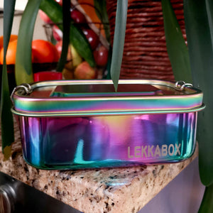 Lekkabox SAFE 1000ml s jedním oddělením a rozdělovačem - duhový