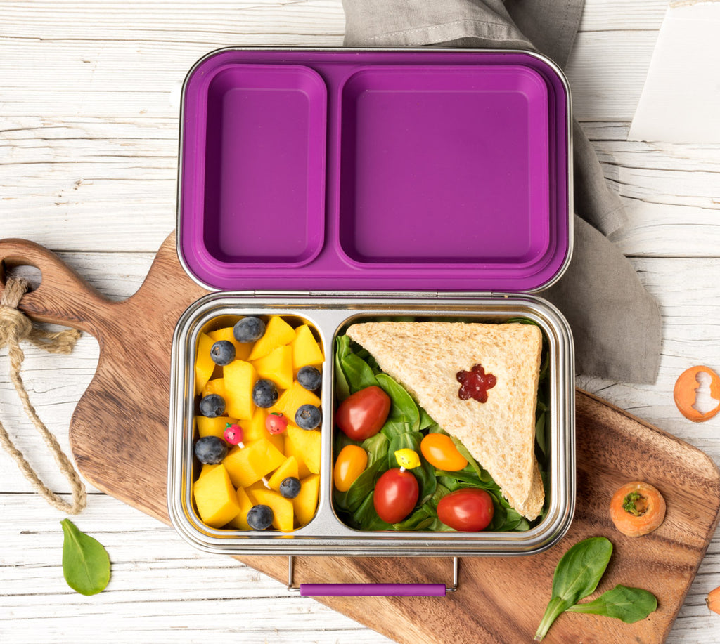Lekkabox DUO nerezový box se 2 odděleními - lesní ovoce