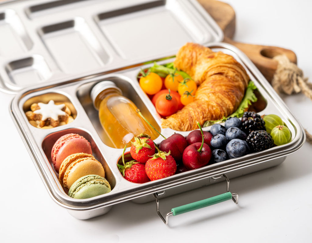 Lekkabox GRANDE nerezový box se 5 odděleními - les