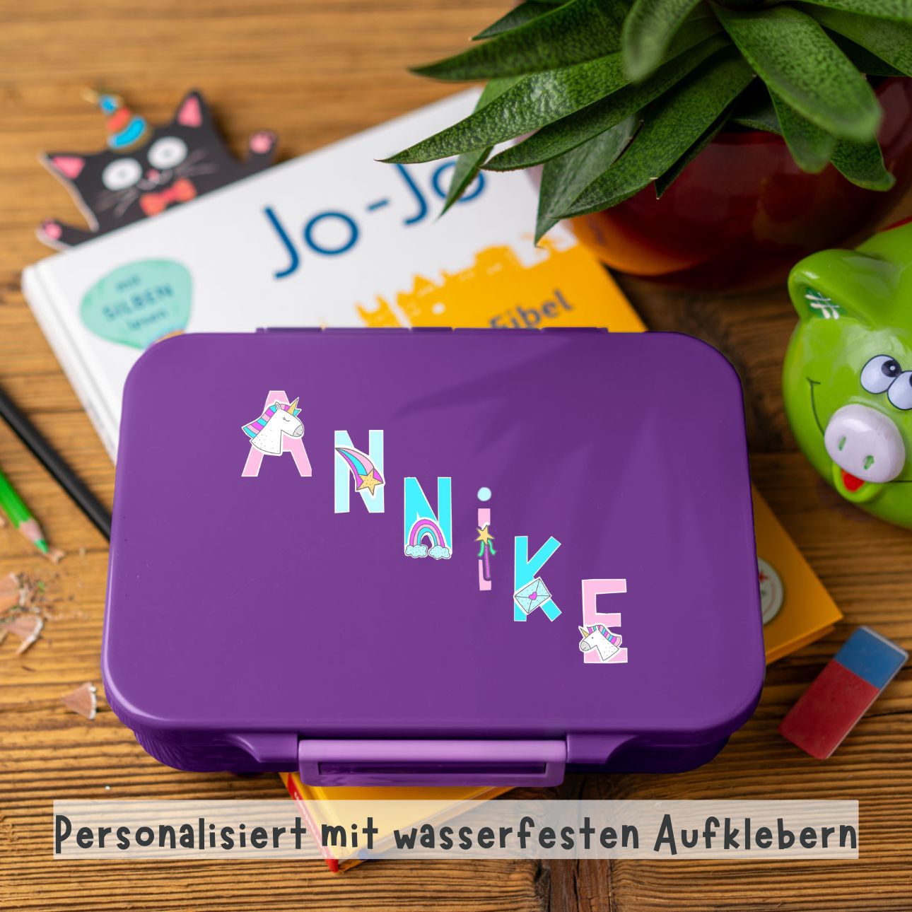 Voděoodolné nálepky písmenka - jednorožci