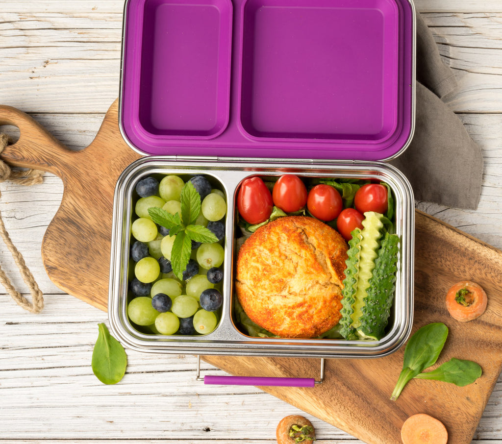 Lekkabox DUO nerezový box se 2 odděleními - lesní ovoce