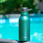 Načíst obrázek do prohlížeče Galerie, Lekkabox GO 500ml - lehká nerezová láhev - aqua se třpytkami
