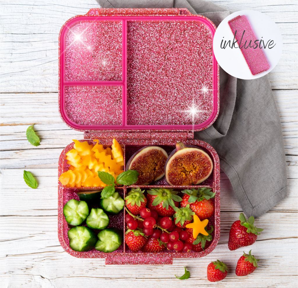 Lekkabox Glamour MINI - růžový se třpytkami