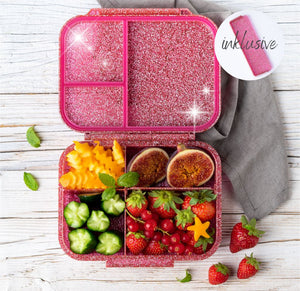 Lekkabox Glamour MINI - růžový se třpytkami