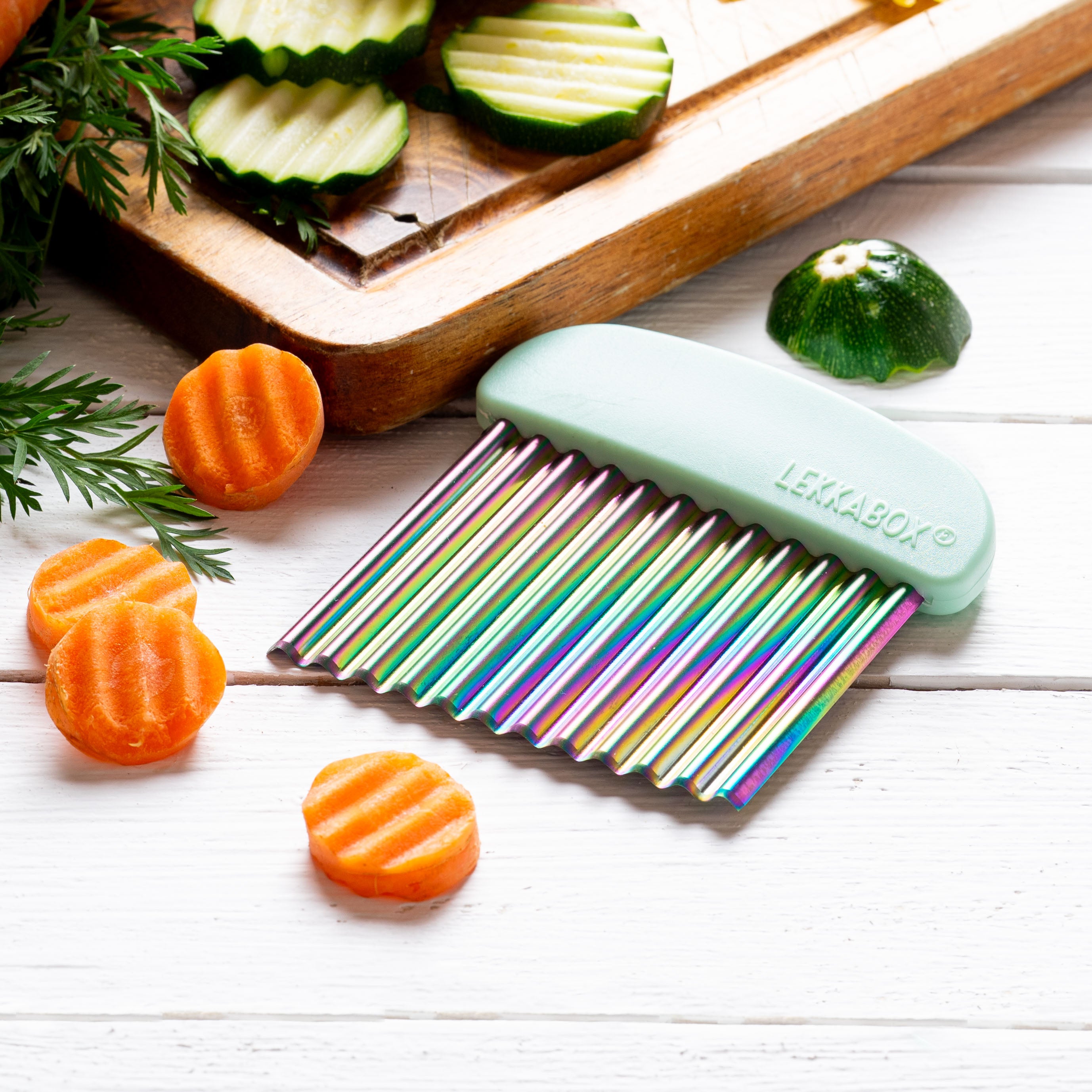 LEKKABOX® Vlnkový kráječ – duhový