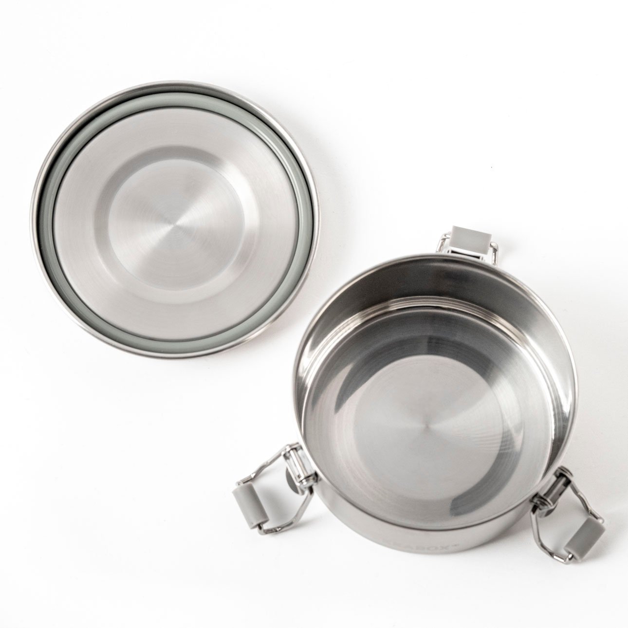 Nepropustná nerezová dóza Lekkabox Clipsy 400ml - stříbrná