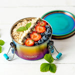 Načíst obrázek do prohlížeče Galerie, Nepropustná nerezová dóza Lekkabox Clipsy 400ml - duhová
