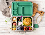 Načíst obrázek do prohlížeče Galerie, Lekkabox GRANDE nerezový box se 5 odděleními - les
