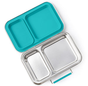 Lekkabox DUO nerezový box se 2 odděleními - petrolejová