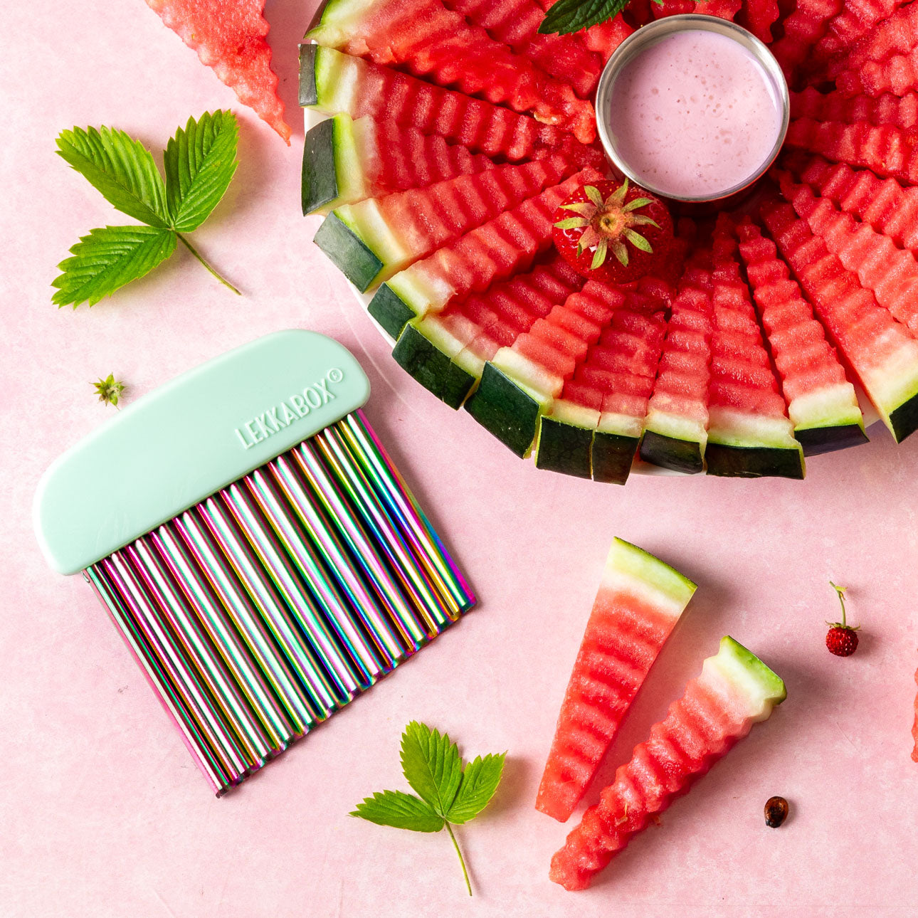 LEKKABOX® Vlnkový kráječ – duhový