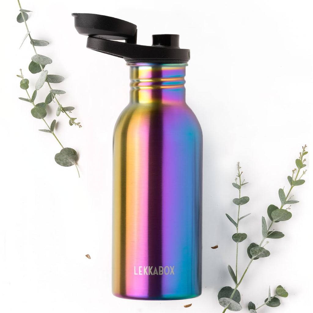 Lekkabox GO 500ml - lehká nerezová láhev - duhová