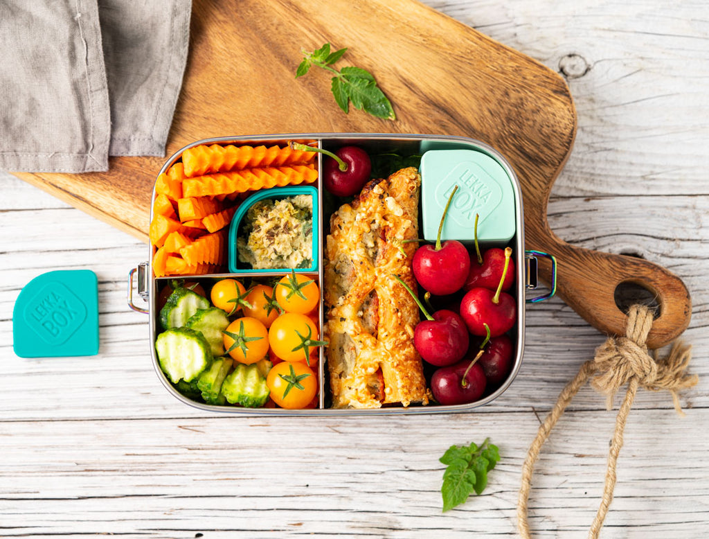 Lekkabox SAFE 1000ml se třemi odděleními - duhový