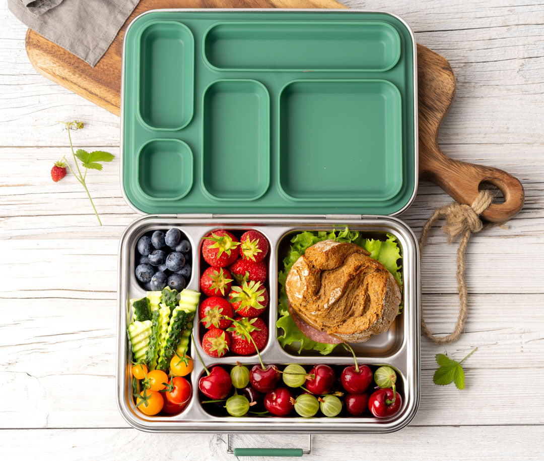 Lekkabox GRANDE nerezový box se 5 odděleními - les