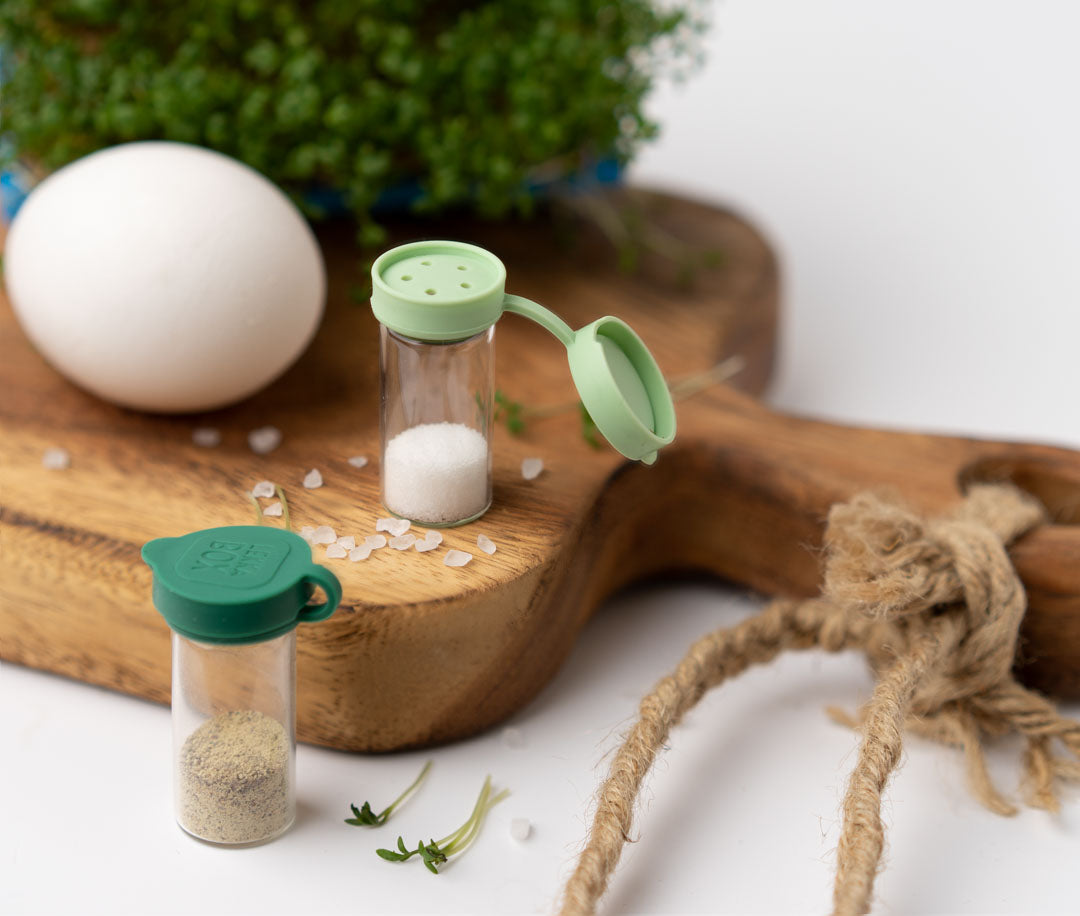 Lekkabox Salty - skleněná solnička a pepřenka - les