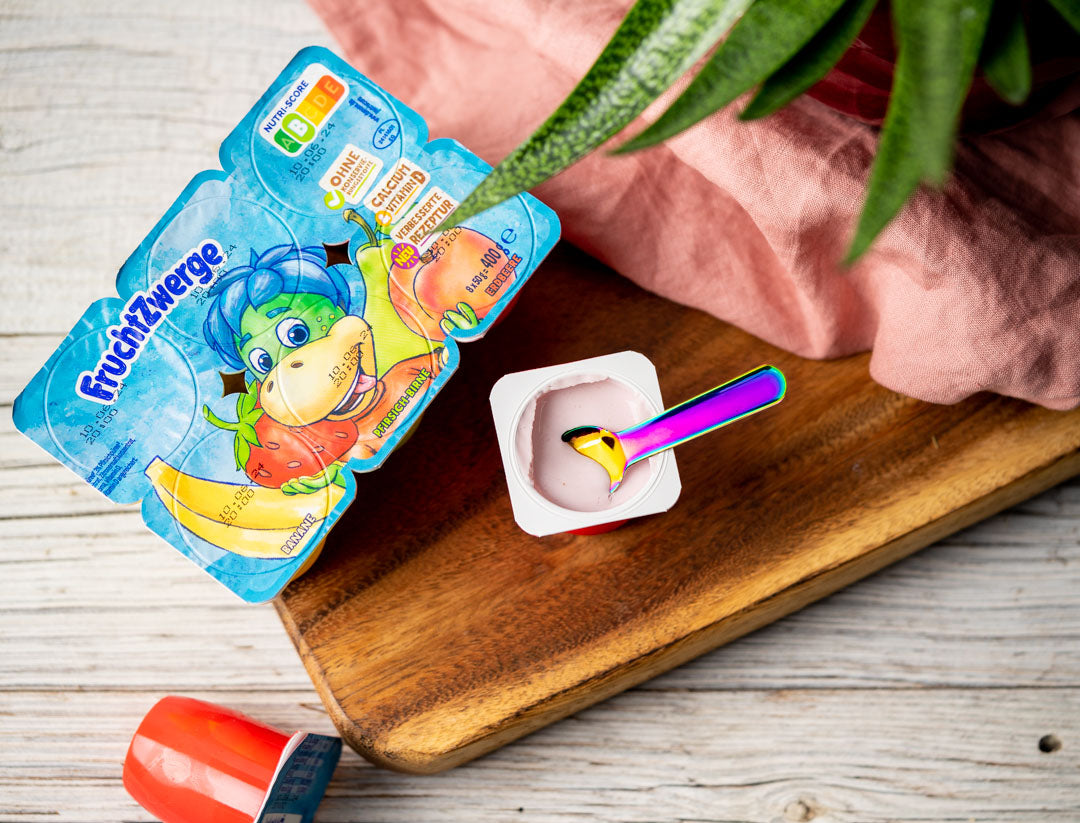 Mini nerezová vidličko-lžička duhová