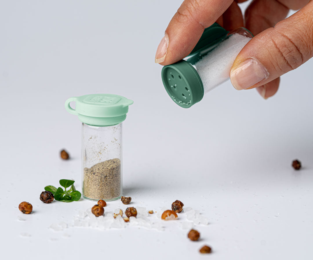 Lekkabox Salty - skleněná solnička a pepřenka - les