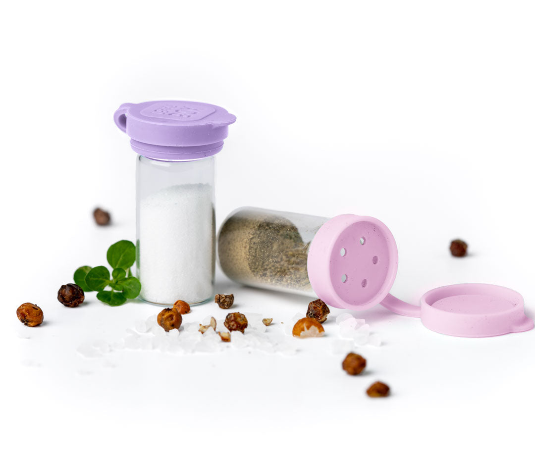 Lekkabox Salty - skleněná solnička a pepřenka - levandule