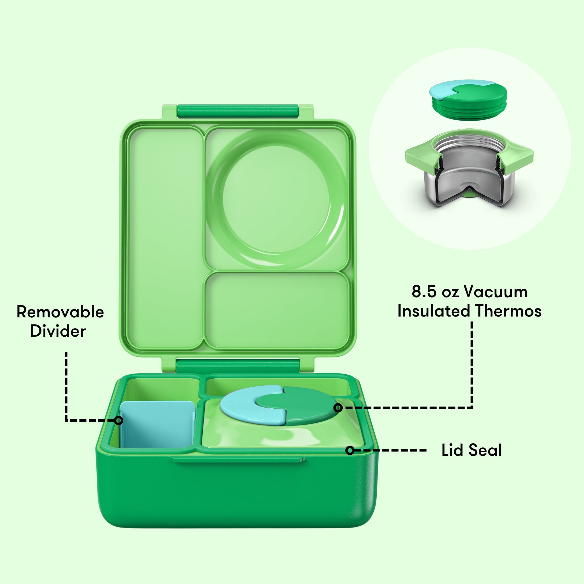 OmieBox hot & cold - Lunchbox s vyjímatelnou termonádobou Jablko