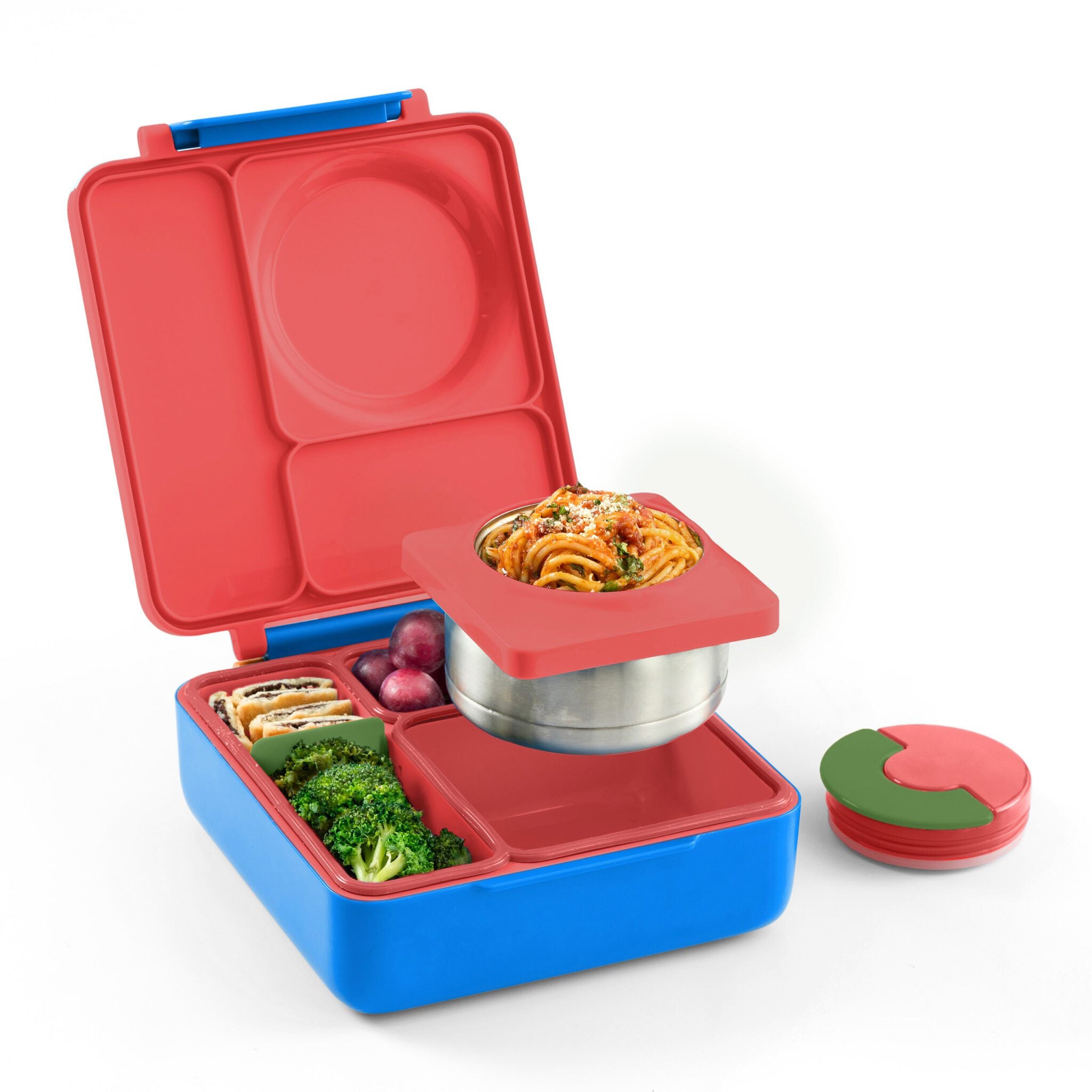 OmieBox hot & cold - Lunchbox s vyjímatelnou termonádobou Červená