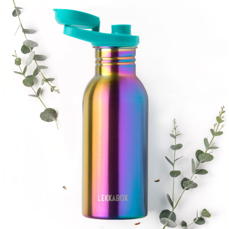 Sportovní free flow víčko pro všechny láhve Lekkabox - tyrkys