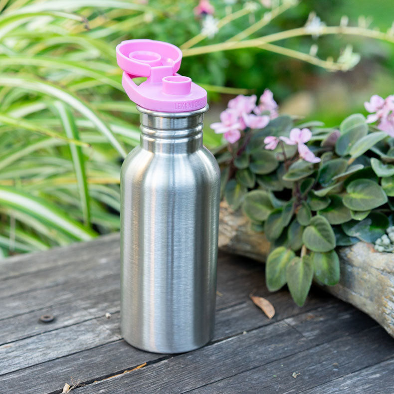 Sportovní free flow víčko pro všechny láhve Lekkabox - růžová