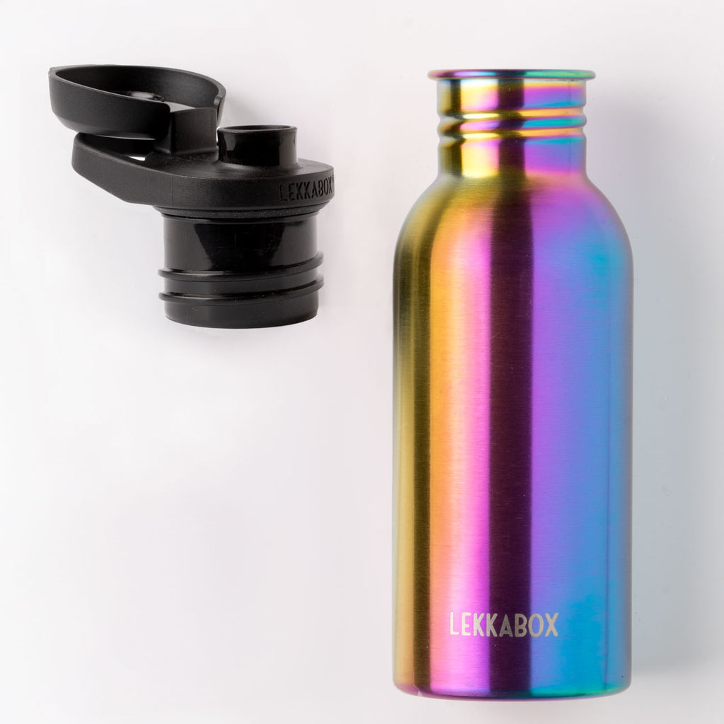 Lekkabox GO 500ml - lehká nerezová láhev - duhová