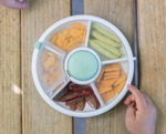 Načíst obrázek do prohlížeče Galerie, Göbe Snack Spinner - boxík s tlačítkem pro nejmenší s 5 přihrádkami tyrkys
