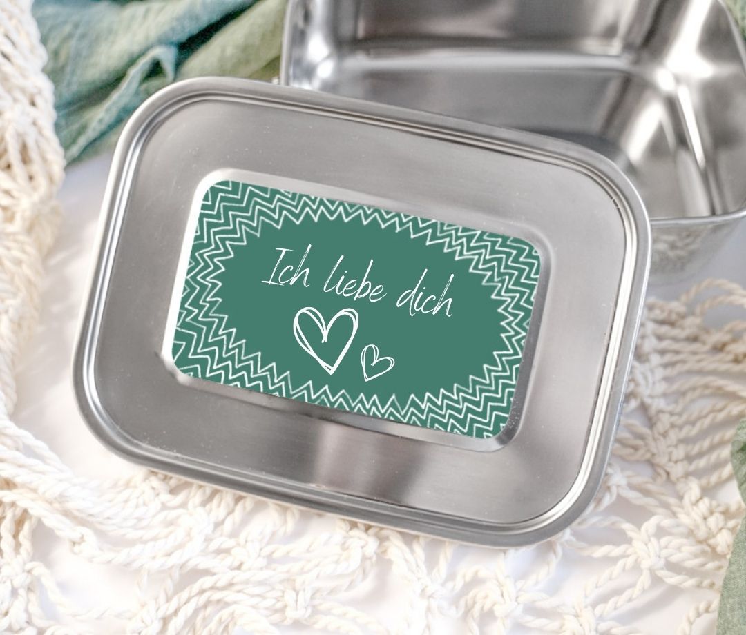 Voděodolná nálepka tabule cik-cak LES na Lekkabox SAFE 800ml