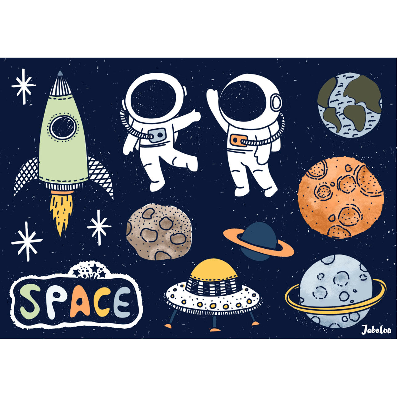 Voděodolné nálepky Vesmír 2