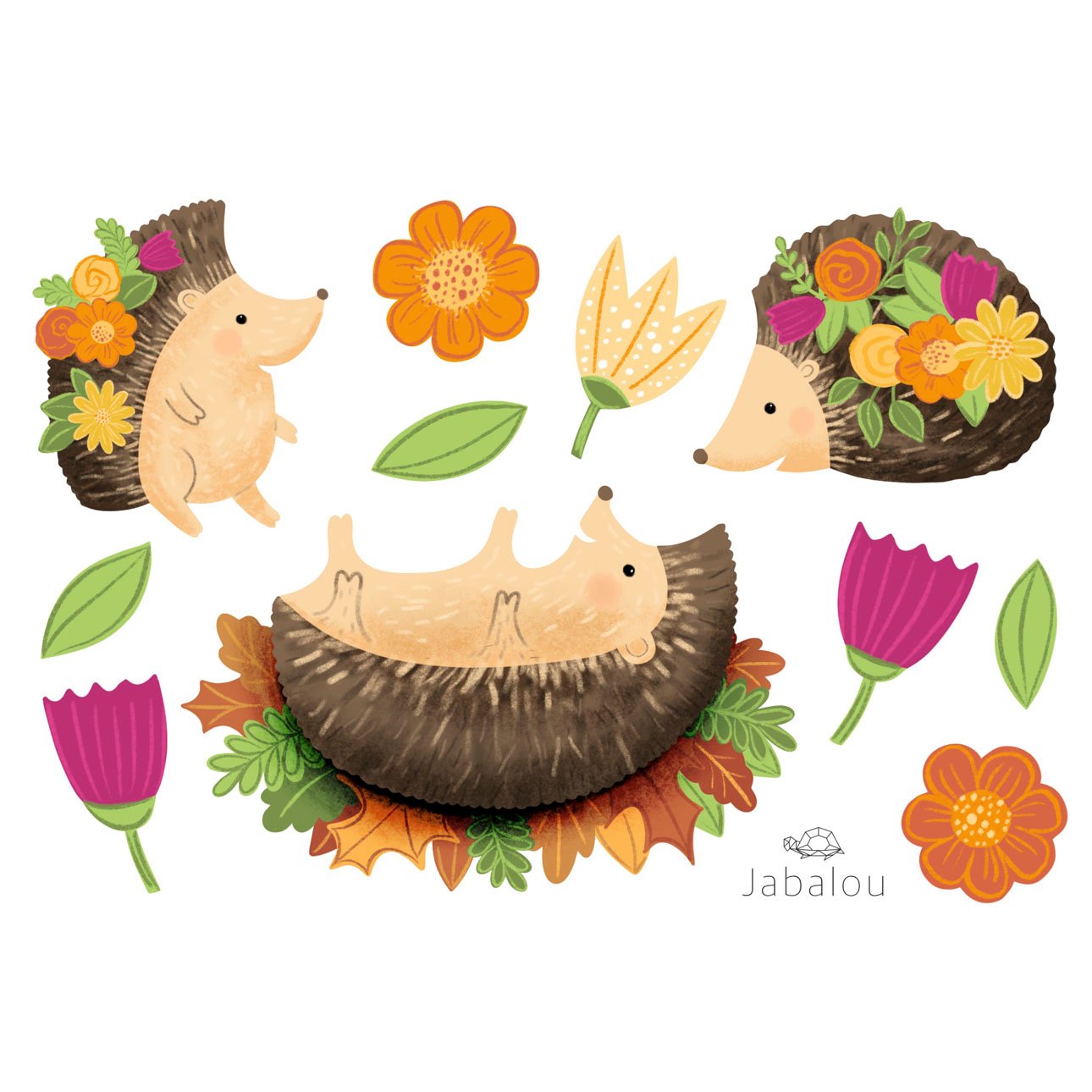 Voděodolné nálepky Ježek