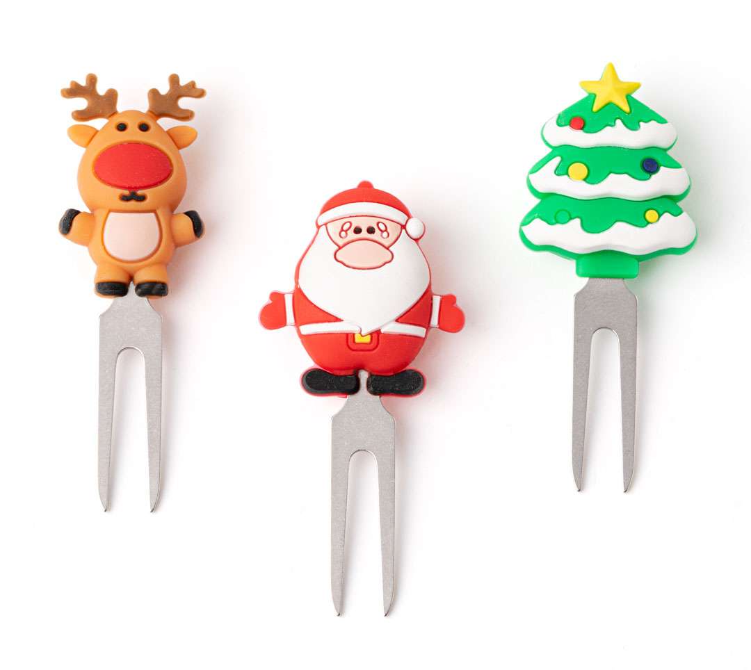 Set 3 vánočních nerezových napichovátek (krátké)